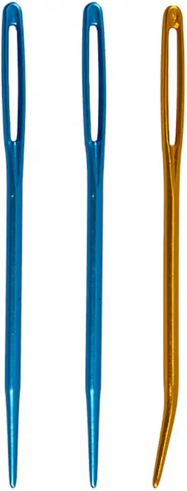 Kit Agulhas de Tapeçaria Círculo – 2 Retas + 1 Curva | Ideal para Crochê, Tricô e Amigurumi