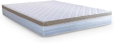 Colchão Casal Molas Ensacadas 138x188x22cm Dunas Branco/Bege