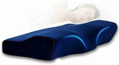 Travesseiro de espuma viscoelástica para pessoas que dormem de lado com dor no pescoço e no ombro, travesseiro ortopédico cervical para dormir ergonômico, hipoalergênico, antirronco, fronha lavável