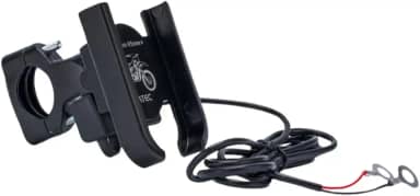 Suporte Celular Moto, Suporte Celular Moto com Carregador Usb Alumínio Ajustável Cabo para Ligar Bateria Universal