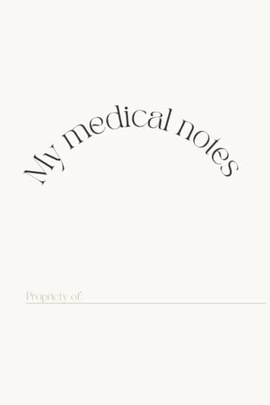 My Medical Notes DIY: Medical case notebook template for review for students of Medicine, Dentistry, Biology, Veterinary Medicine, Nursing, Biology etc. (Medicine DIY)