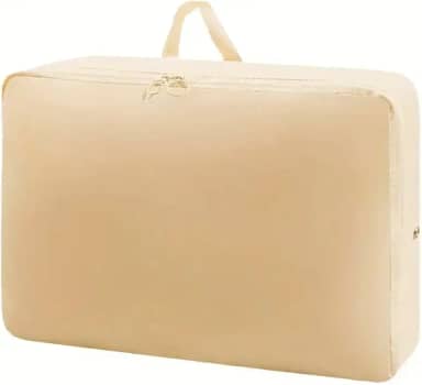 Organizador Bolsa de Compressão Para Malas de Viagem Guarda Roupas e Closet Porta Edredom E Roupas (Bege)