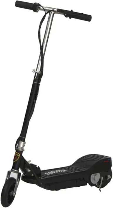 Patinete Elétrico Infantil Dobrável Recarregável, Scooter Motorizado Preto e Cinza, 95x75x37cm