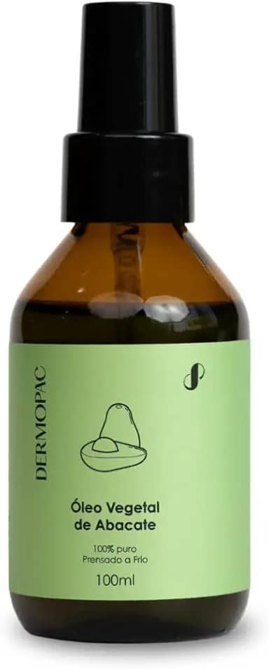 Dermopac Óleo Vegetal de Abacate 100% Puro Natural Prensado a Frio, 100ml, Para Pele, Rosto e Corpo