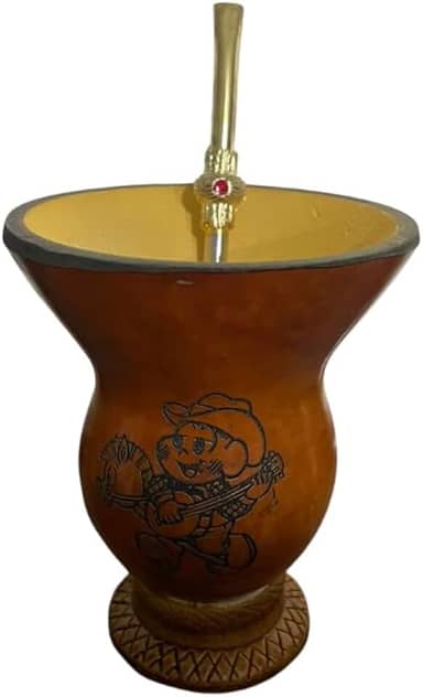 Kit Chimarrão Infantil com Cuia em Porongo e Bomba de Metal (Masculino)