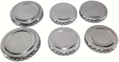 Kit 6 espalhadores Boca de Fogão Atlas Mônaco Alumínio 4 pequenas e 2 grandes