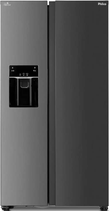 Refrigerador side by side PHILCO frost free prf613id eco inverter 513l inox 127v