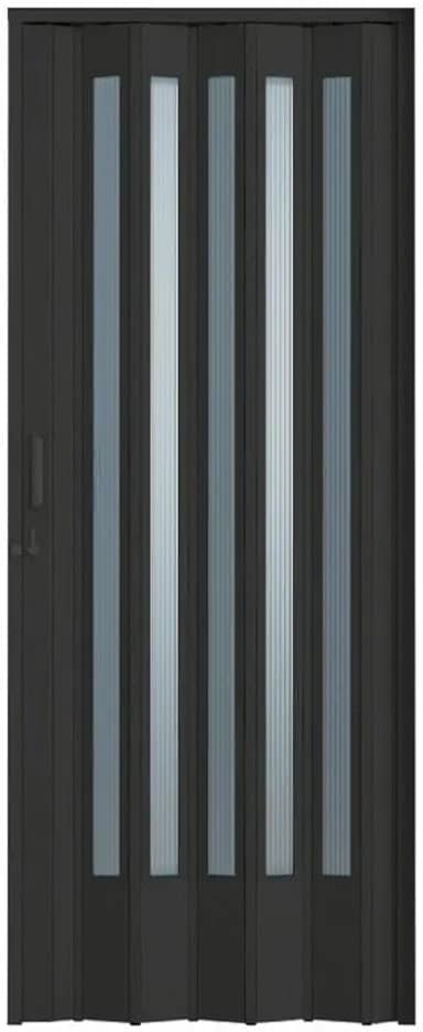 Porta Sanfonada Pvc Translúcida 210x60cm Bcf Preto