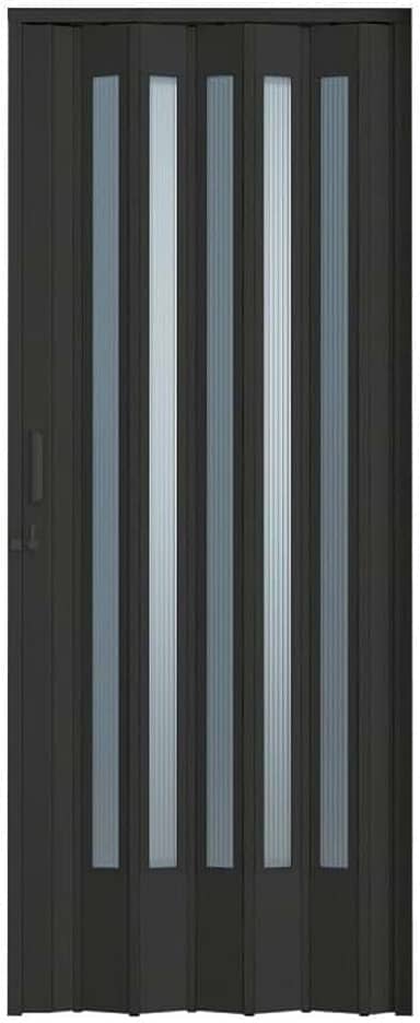 Porta Sanfonada Pvc Translúcida 210x60cm Bcf Preto