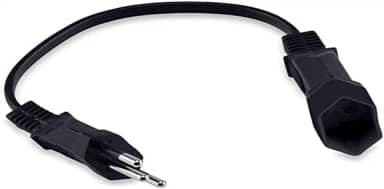 Force Line - Cordão Prolongador Tripolar 10A 20 Centímetros Preto