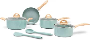 Brinox - Jogo de Panelas 6 Peças com Fundo de Indução Ceramic Life Botanika - Verde