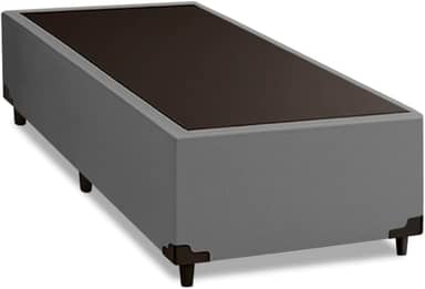 Cama Box Solteiro 0,88m com 38cm de Altura Suede Prince Cinza