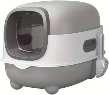Caixa De Areia Banheiro Sanitário Gatos Fechado Anti Odor