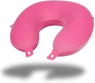 Travesseiro Para Viagem Almofada Nasa Almofada De Pescoço Com Botão, Almofada De Apoio Anatômica Para Avião, Carro E Ônibus, Descanso Confortável, Portátil E Macio (Sortida entre Rosa ou Roxo)