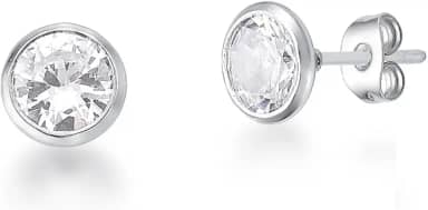 Brinco Solitário Masculino Zircônia Aço Inox Antialérgico