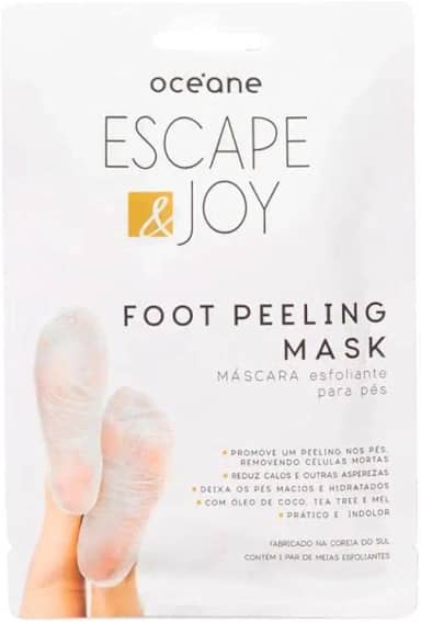 Océane Máscara Esfoliante para Pés com Óleo de Coco - Foot Peeling Mask 1 Par