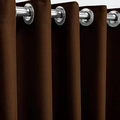 Cortina Blackout/Blecaute Em Tecido Corta Luz Para Sala, Quarto e Escritorio 3,00M x 2,30M | Admirare Chocolate