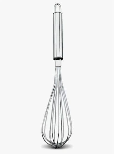 Fue Batedor Manual de Aço Inoxidável para Cozinha Utensílio para Misturar e Bater Ovos e Massas 28,5cm