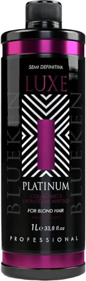 Blueken Luxe Platinum - Escova Semi Definitiva Cabelo Loiro Extrato de Mirtilo 1L