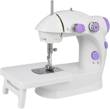 Mini Máquina de Costura Portátil | 2 Velocidades Bivolt com Pedal | Costura Rápida e Precisa