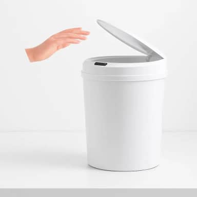 Lixeira Automática Redonda 5 Litros com Sensor - Branca