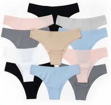 Kit 5 Calcinhas Tangas Invisível Microfibra Premium Não Marca
