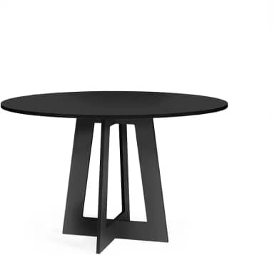 Mesa de Jantar Redonda 4 Lugares 90cm Montreal Preto - Straub Web
