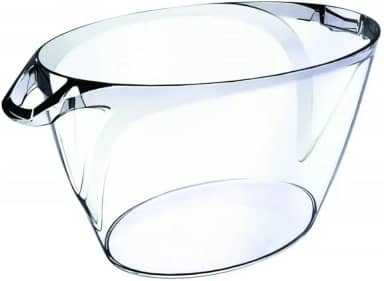 Balde De Gelo Oval Para Champagne | Em AcríLico Cristal 5 Litros | Champanheira Elegante Para Festas E CelebraçõEs Especiais