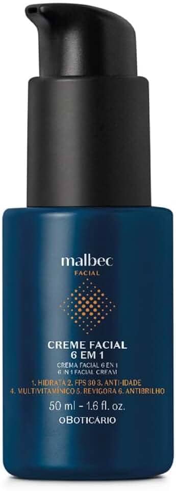 Malbec Club Creme Hidratante Facial Homem Anti-Idade 30 FPS 50ml