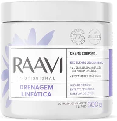 Raavi Creme Drenagem Linfática 500G