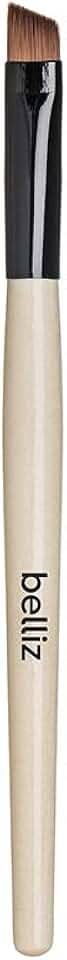 Pincel Marfim Delineador Chanfrado, Belliz, Preto/ Bege/ Marrom