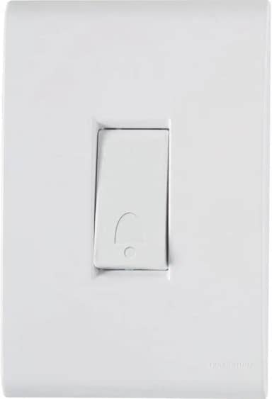 Conjunto 4x2 com 1 Pulsador Campainha Tramontina Liz 10 A 250 V Branco