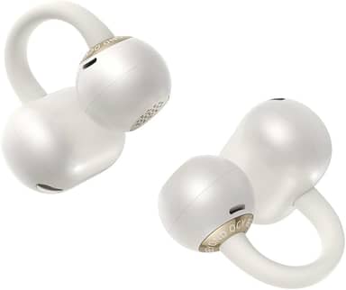 Fone de ouvido sem fio QCY Crossky C50, Bluetooth 6.0, 35 horas de reprodução, leves e confortáveis para usar em corrida/fitness, adequados para orelhas pequenas, à prova d'água IPX5(Branco)