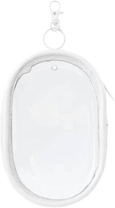 Bolsinha Organizar Cabos Carregadores Fios Fone Com Chaveiro (Branco)