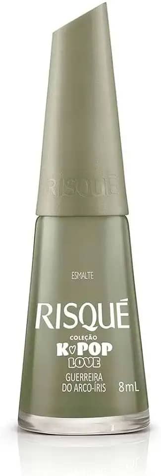Esmalte Risqué Cremoso Verde Militar Guerreira do Arco-íris 8ml