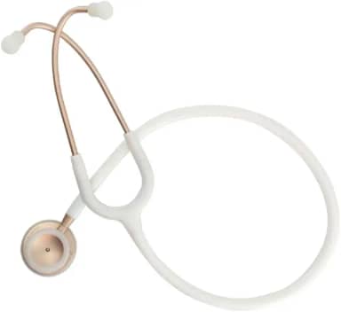 Estetoscópio MD Spirit Pro Lite II Adulto Branco Acabamento Dourado