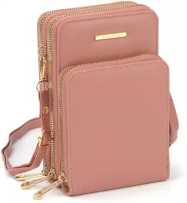 Bolsa Feminina Transversal Carteira De Mão Porta Celular Porta Cartão Crédito Alça Removível