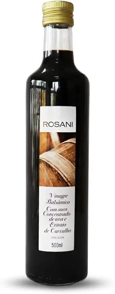 Vinagre Balsâmico Rosani 500Ml, Vinagre Artesanal De Uva, Marrom, Sabor Intenso E Aveludado, Produzido Com Uvas E Extratos Vegetais, Envelhecido Em Barris De Madeira, Excelência Em Vinagres Naturais,