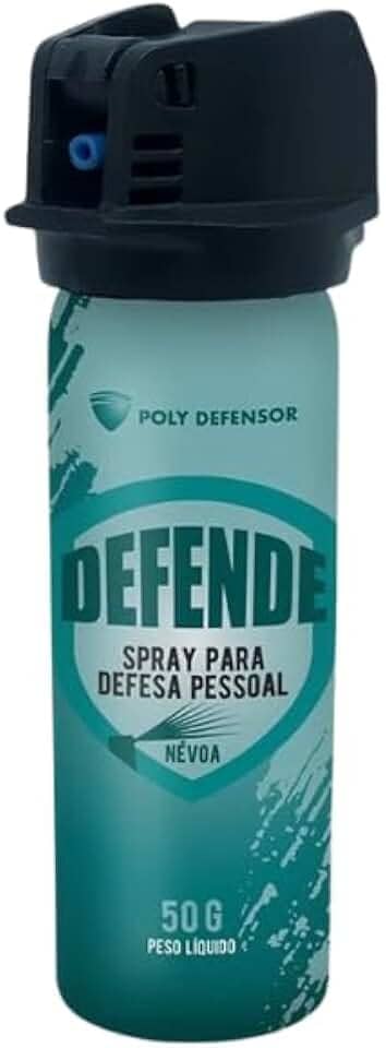 Defende Ela Spray para Defesa Pessoal, 50g, Névoa com Alcance 2,5m, Extratos Vegetais, Sistema FLIP-TOP, 12cm x 4cm, Propelente Não Inflamável Dia a Dia