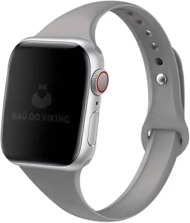 Pulseira Silicone Sport Fina Esportiva Slim, compatível com Apple Watch