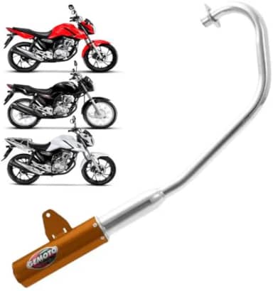 Escapamento Racing Fan Titan 160 2018 Até 2025 (Dourado)