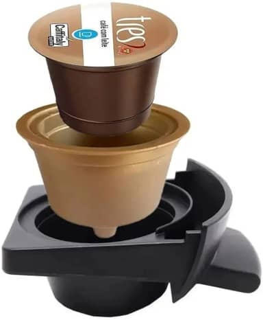 Adaptador Capsulas Três Corações Para Maquina Dolcegusto Dourado