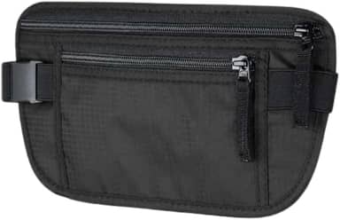 Pochete Doleira Antifurto Para Viagem – Porta Dinheiro Documentos Passaporte Slim Invisível Sob A Roupa