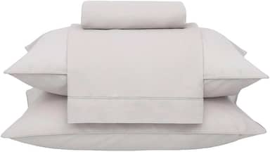 Buddemeyer Jogo de Cama Casal Percal 180 Fios Basic Percalle 100% Algodão Fio Penteado Bege 4 peças