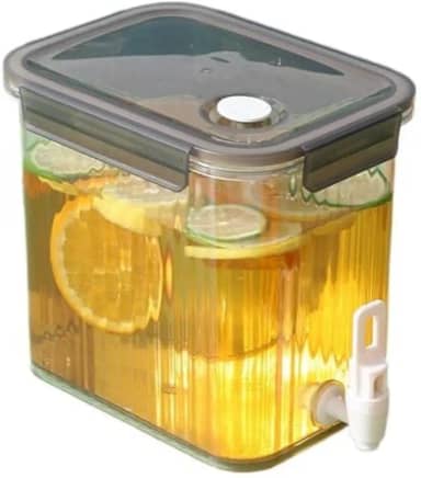 Suqueira com Torneira Reservatório 2,5 Litros Dispenser Refresqueira Bebidas Água Sucos Plástico Transparente Geladeira