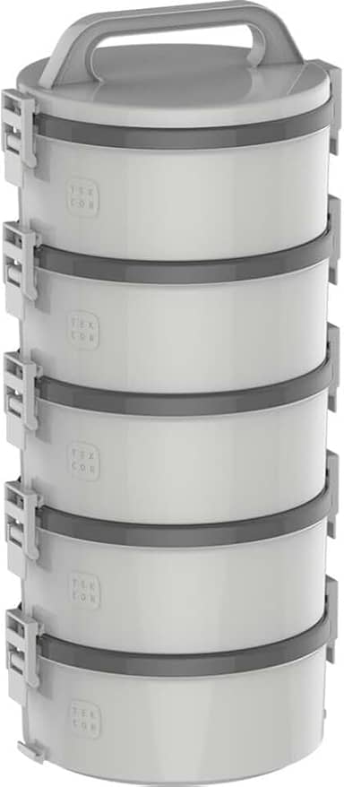 Soprano, 9003133312, Conjunto 5 Marmitas Térmica Plástica Termopratos 1.5L Tekcor