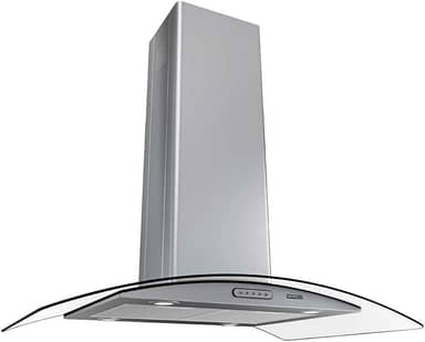 Coifa Ilha 90cm Vidro Curvo Nardelli Inox