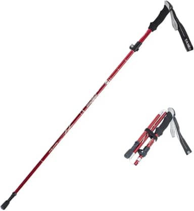 Bastão de caminhada, bastão telescópico dobrável de 5 seções, adequado para atividades ao ar livre, bastão de caminhada