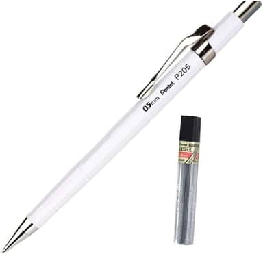 Lapiseira Sharp P200 Pentel 0.5mm Branca + Grafite