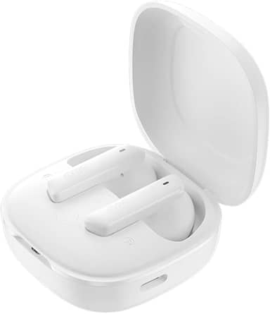 Fone de Ouvido Bluetooth QCY HT05 Melobuds ANC, Cancelamento de Ruido Ativo, 40db ANC Headphone com 6 Microfone, Fone sem fio 30 Tempo de Jogo (Branco)